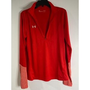 Under Armour Long‎ Sleeve Polyestor Loose Fit Pullover Shirt For Mens Red Color